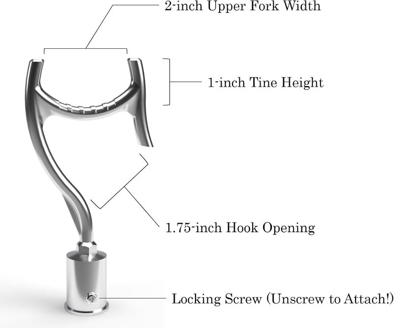 Avibo Hook Attachment for Extension Pole | Home, Roof, Pool, and Landscaping Hook for Extending Reach | Hang Lights | Clean Gutters | Reach High Places - Image 2